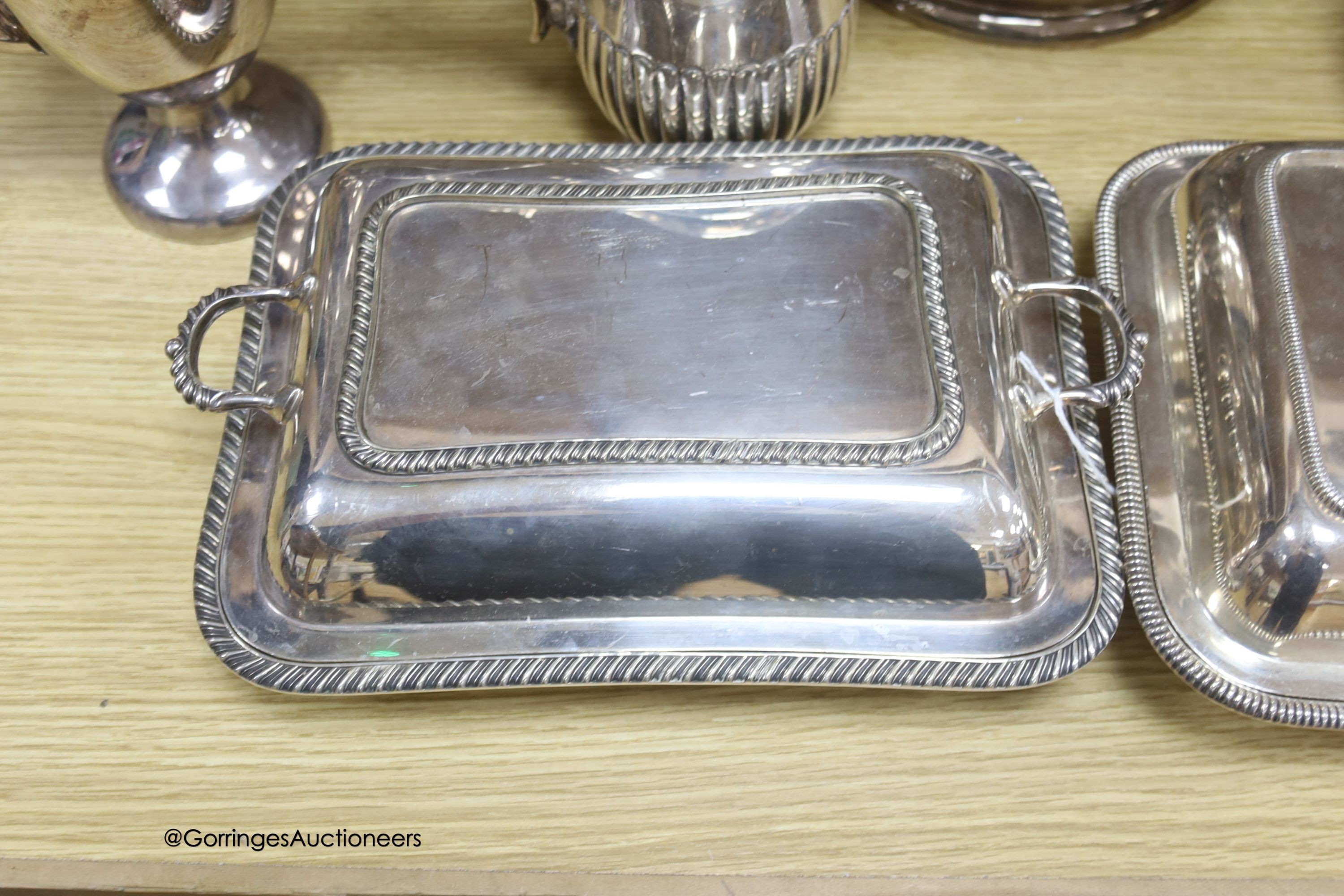 A group of Victorian and later plated ware